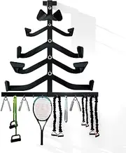 LAT Pull Down Bar Storage Rack, LAT Pulldown Attachments T Bar V Bar Cable Attachment Storage Rack, Training Exercise Back Tricep Press Down Bar Cable Machine Accessories Organizer Holder