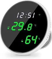 Labymos Tuya WiFi Temperature Humidity Sensors APP Remote Control for Home Intelnt Scenario Linkage Compatible with Alexa Home Voice Control