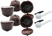 ESTEVANJ MUR Reusable Coffee Filter Cup for Dolce Gusto Machines - Food-Grade Material Dolce Gusto Coffee Pods with Spoon & Brush - Refillable Tassimo Reusable Pods & More (6)