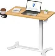 Adjustable Overbed Table with Wheels - Mobile Standing Desk for Hospital and Home Use