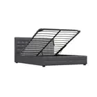 Milano Decor Eden Gas Lift Bed Dark Grey Single fabric,linen,plywood Single Bed