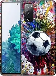 GlamCase Compatible with Samsung Galaxy S20 FE 5G / 4G / S20 FE 5G 2022 - Vintage Color Soccer Printed Slim & Sleek Cute Plastic Protective Designer Back Case/Cover for S20 FE 5G / 4G / 5G 2022