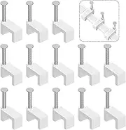 Cable Clips Nail in Cable Clips 100 Pcs 8mm Flat Ethernet Cable Wall Clips Cable Tacks Coax Cable Clip Speaker Wire Clips Cable Nails for Cords Cat5/Cat5e/Cat6/Cat7 RJ45 Cord Clips