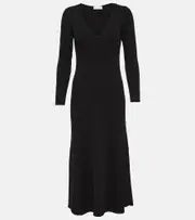 [CO] CO Ribbed-knit midi dress AU 12 black