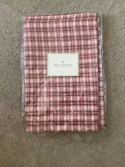 NEW Pottery Barn Laminated BBQ Plaid Tablecloth * Red