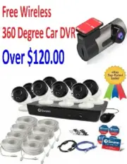 Swann NVR8-8580 4K 8Ch 2TB HDD 8x 5MP Cmarea With 360 Degree Car DVR