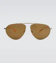 [Gucci] Gucci Metal frame aviator sunglasses One Size gold