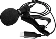SEWACC Mini Lavalier Microphone for Smartphone Type C Wired Condenser Mic with Active Sound Collection Noise Reduction Design for Live Broadcasts and Vlogs