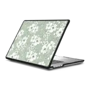 MacBook Pro 16-inch (M1 - M4) Impact Case Abstract watercolor mint green white floral pattern