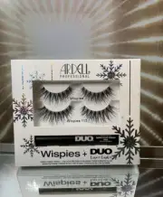 Ardell ~ 2 Pair Wispies (113) False Lashes + Duo Line It Last It Lash Adhesive