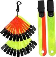 TOBBOMEY 24pcs Outdoor Reflective Tape Trail Markers Reflective Tacks for Hunting Reflectors Summit Tree Stand Accessories Reflective Belt Reflection Tape Reflective Clip Hiking Markers PVC