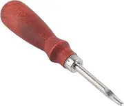 Leather Edger High-quality Beveler Trimmer Tool for Leather Craft Sandalwood Handgrip Applicable to DIY Handbags Wallets Belts (1.2mm)