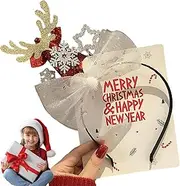 [Generic] Cute Christmas Headbands, Christmas Costume Headwear, Girls Photo Prop Booth Headbands For Christmas Party Supplies