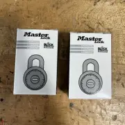 2 New Master Lock Combination Padlocks Gym School Locker Gate Bicycle Chain Safe