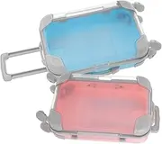 DEARMAMY Mini Luggage Makeup Storage Plastic Trolley Makeup Boxes Portable Eyelash Containers Travel Suitcase