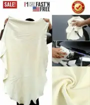 2Pcs Natural Chamois Leather Car Drying Towel Washing Shammy Cleaning Absorbent