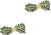 Cabilock 2pcs Leaf Jute Rope for DIY Decor Simulated Foliage Twine for Photo Wall and Party Decorations for Floral Arrangements Scrapbooking and Crafting