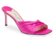 Jimmy Choo Basil Women's Mules Heels Sandals Fuchsia Size 40 / US 10 - Italy