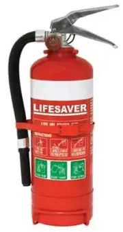 Lifesaver FIRE EXTINGUISHER 2.5Kg Suitable For Class A,B,E Fires, Dry Powder