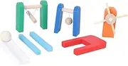 HEALSOPTHY 1 Set Wooden Domino Blocks Educational and Fun Building for Enhances Hand Eye Coordination and Color Recognition and Safe Plaything for Creative Learning Activities