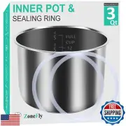 Zonefly for Instant Pot 3 Qt Inner Pot Replacement insert, Stainless Steel Co