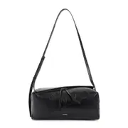 [Jil Sander] Jil Sander-Black Vertigo Calf Leather Crossbody Bag-Uomo OS OS