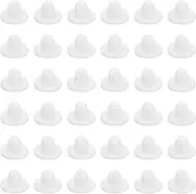 uxcell 60Pcs Soft Silicone Earring Backs, 5/16" Rubber Ear Back Pads Clutch Stopper Earring Backing Replacements for Fish Hook Earring Studs Hoops, White