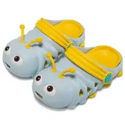 Nevenka Kids Cute Caterpillar Clogs Lightweight Beach Water Slippers-Light Blue
