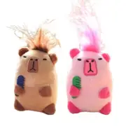 Lovely Capybara Cartoon Plush Key Pendant Stuffed Doll Backpacks Hangable Decors