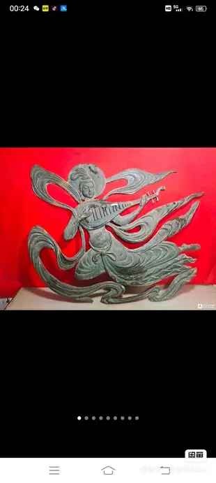飛天仙女銅雕塑