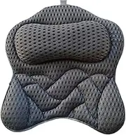4D Ergonomic Shower Pillow with Suction Cups - Non-Slip Bathtub Pillow | Soft and Secure for Bathroom Use | Enjoy a Relaxing Shower Experience