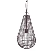Cray Pot Small 1 Light Wire Weave Teardrop Pendant Antique Copper - ZAF10322