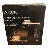 Aicok Single Cup Coffee Maker CM Black 120 W one-touch Button Drip tray