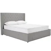 [Sleeping Giant] Chatsworth Drawer Storage Bed Solana Silver