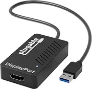 Plugable USB 3.0 to DisplayPort 4K UHD Video Graphics Adapter for Multiple Monitors up to 3840x2160 Supports Windows 11,10, 8.1, 7, and macOS