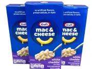 Kraft White Cheddar Pasta Shells Macaroni and Cheese Dinner 7.3 oz ( 3 Boxes )