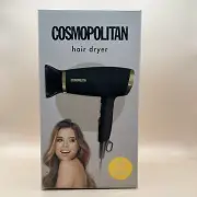Cosmopolitan Foldable Hair Dryer with Smoothing Concentrator Black & Gold