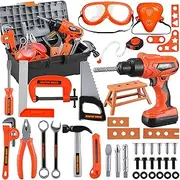 Kids Tool Set – Zealous 45 PCS Toddler Tool Set with Tool Box & Electronic Toy Drill, Pretend Play Kids Tools for Boys Girls Ages 3 , 4, 5, 6, 7 Years Old