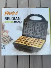 New box PARINI BELGIAN WAFFLE MAKER 1 Touch button pini maker press sandwich NIB