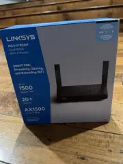 Linksys Max Stream Dual Band AX1500 WiFi 6 Router 20+ Devices Gaming New