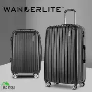 Wanderlite 2PCS Carry On Luggage Sets Suitcase Travel Hard Case Lightweight