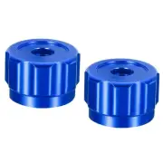 2 Pack Round Wheel Handle Faucet Handles Refrigerant Manifold Gauges Knob Blue