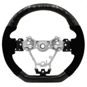 BLOX Racing For 15-21 Subaru Carbon/Alcantara Steering Wheel Black Stitching