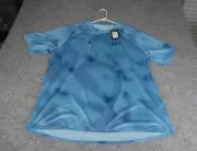Under Armour Tech 2.0 Tee Shirt Men XXL Blue Lino Print Loose Fit 1382180 XXLT