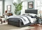 Foret Bed Frame Double Gas Lift Storage Base Bedroom Furniture Fabric 2 Colors