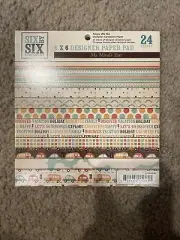 Set Of 2 My Minds Eye Away We Go And Darling Dear 6x6 Designer Cardstock Pads