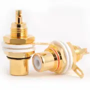5Pairs Gold Audio Socket RCA Terminal Connector Female Jack Chassis Panel Mount