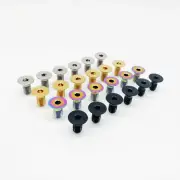 6Pcs Titanium Ti Countersunk M5x10mm Hexagon Socket Head Screw Bolts