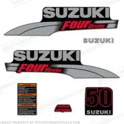 Fits Suzuki 50hp FourStroke Outboard Engine Decal Kit DF50 Replacement Decals