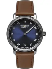 Zeppelin 86433 Blue Dial Brown Leather Womens Watch